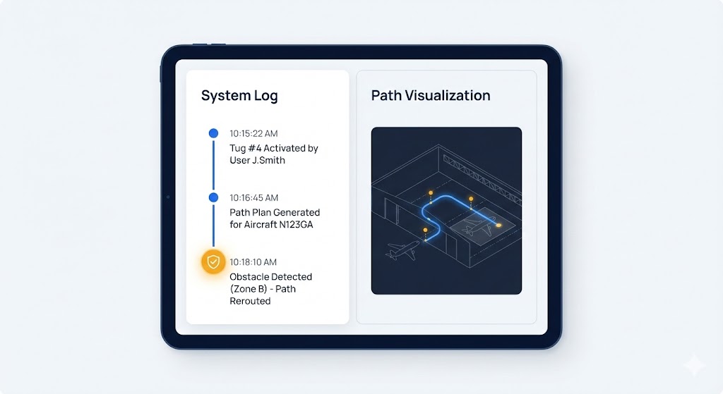 Audit log interface showing timestamped events